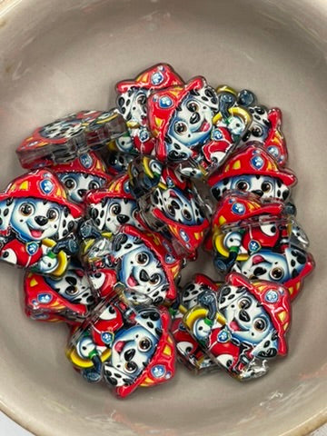 Acrylic Focal Bead | 9 Pawpatrol
