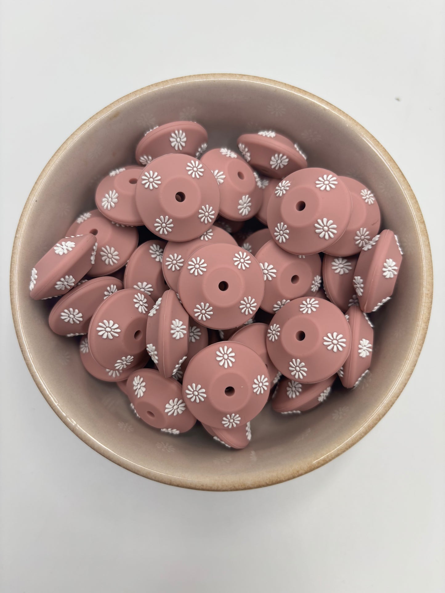 20mm Abacus Flower Beads | Blush 2