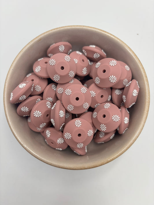 20mm Abacus Flower Beads | Blush 2