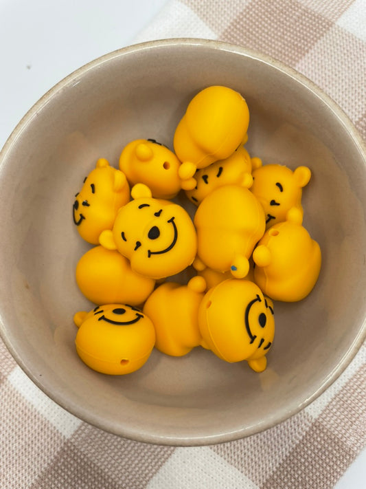 Silicone Focal Bead - 47 | pooh Head