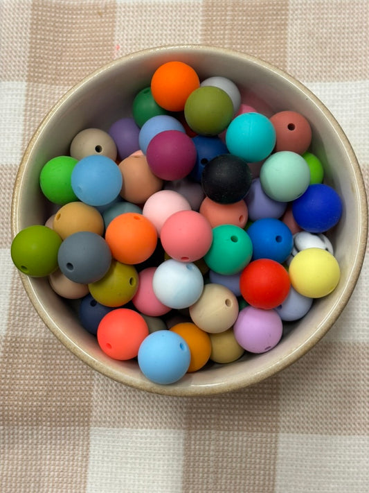 Mystery 50G 15mm Silicone Round Beads