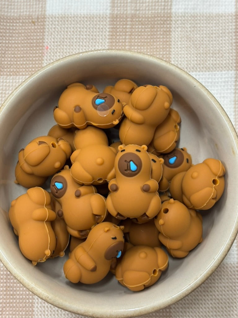 3D Silicone Focal Bead - 32 | Capybara