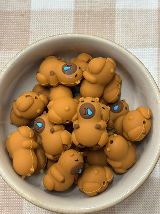 3D Silicone Focal Bead - 32 | Capybara