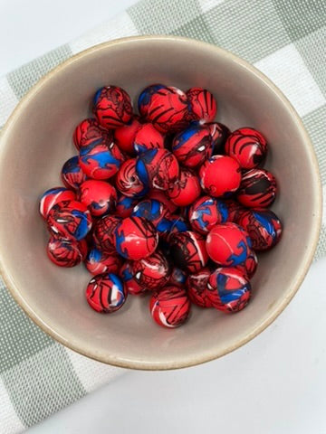 Silicone bead |  15mm | 119 Spiderman