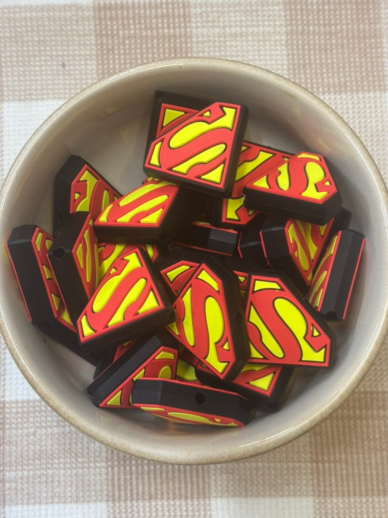 Silicone Focal Bead | 344 | superman