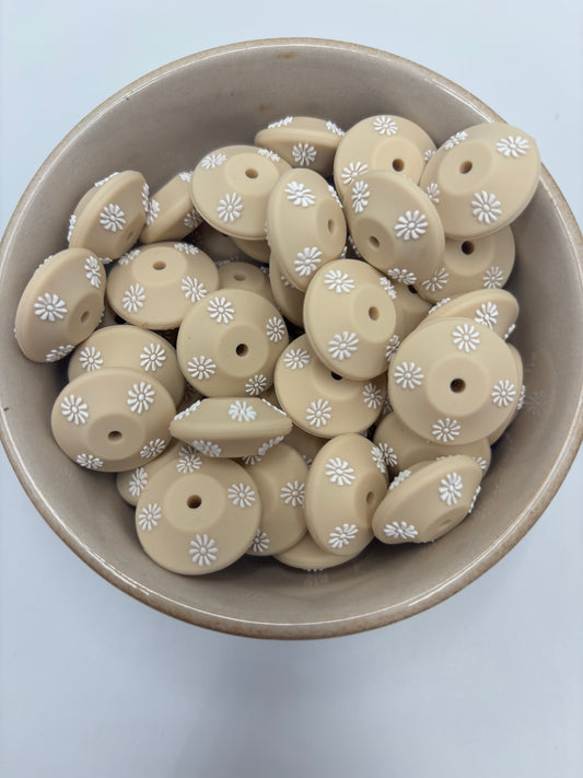 20mm Abacus Flower Beads | Navajo White6