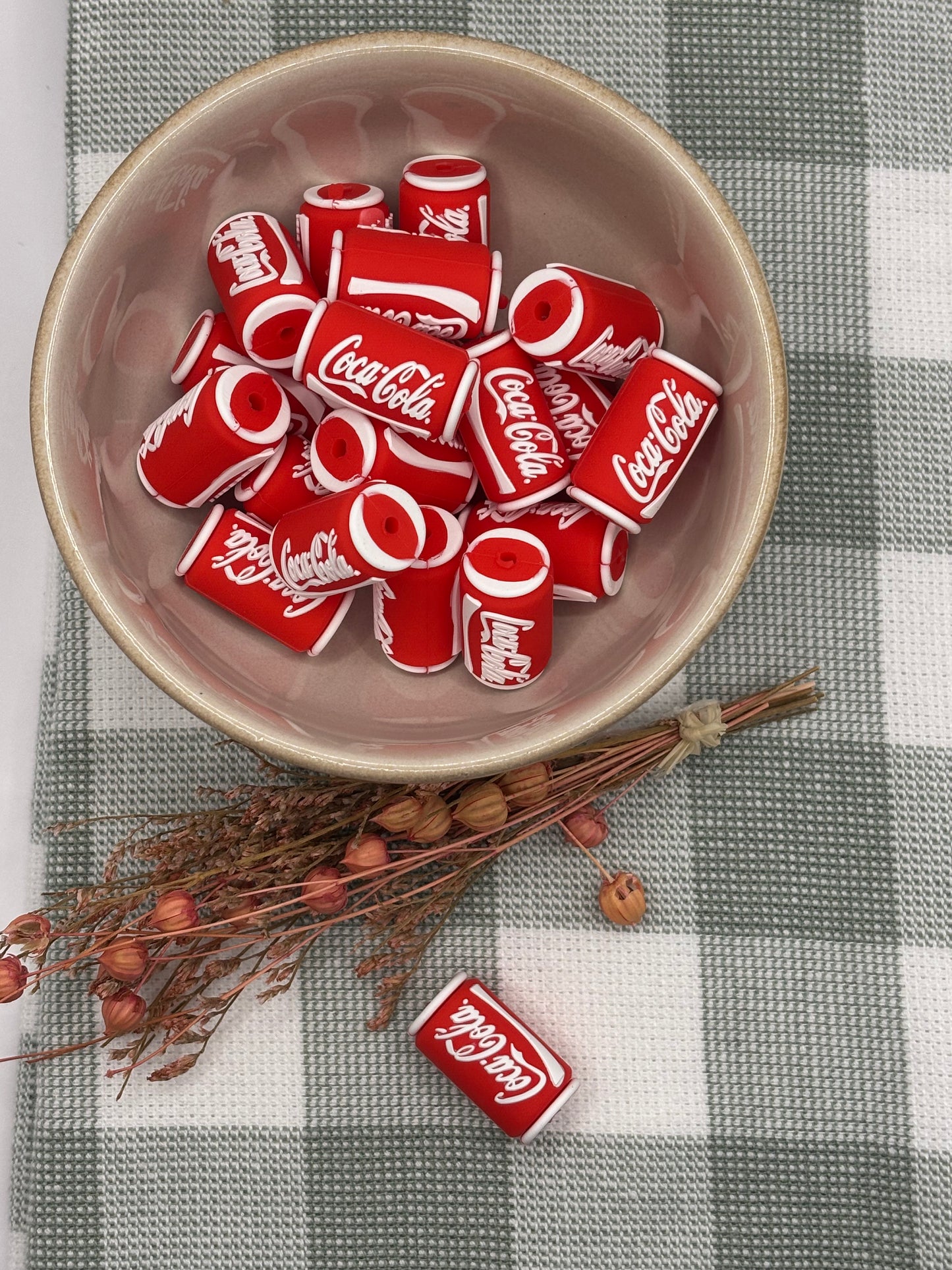 3D Silicone Focal Bead | 355 | Coke