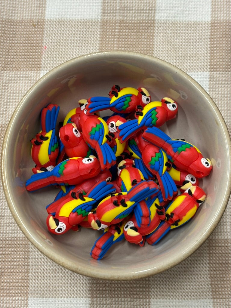 3D Silicone Focal Bead | 60 | Bird