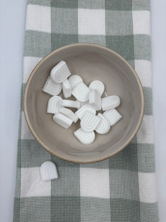 Silicone Focal Bead | White Rainbow |453