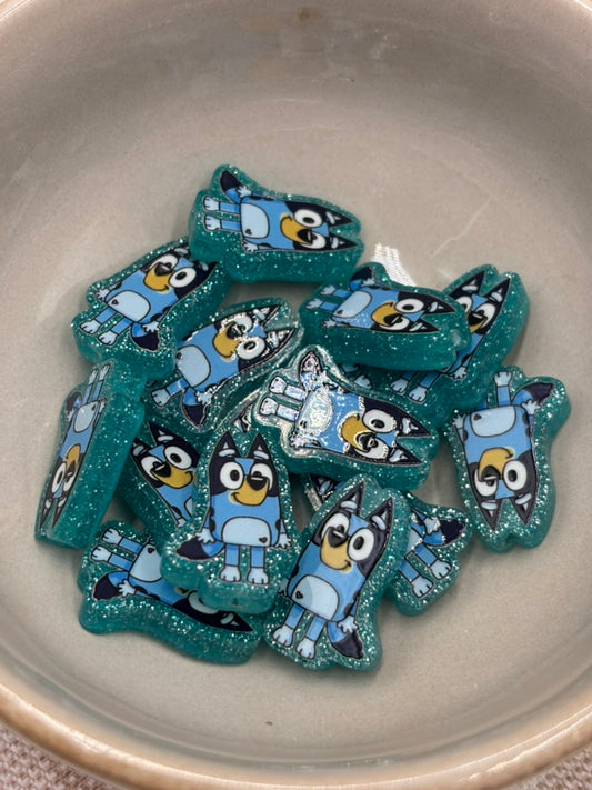 Acrylic Focal Bead | 8 Bluey