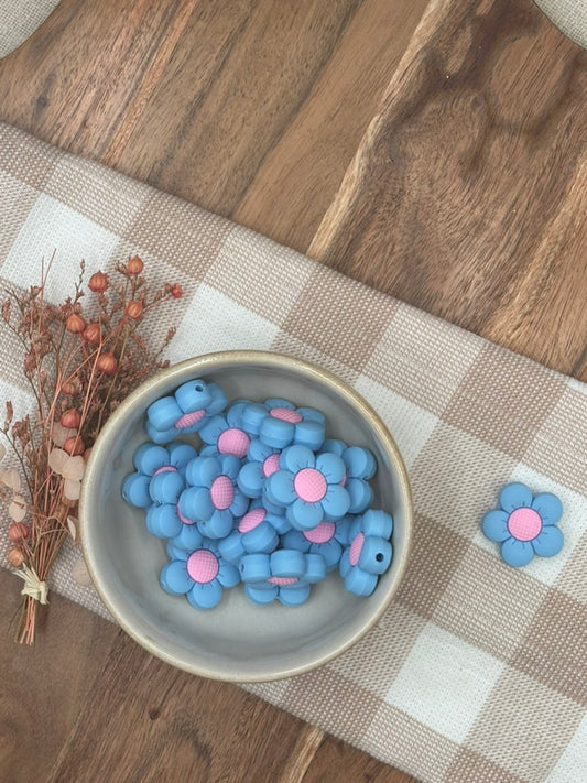 Focal Bead - 180 - Blue flower