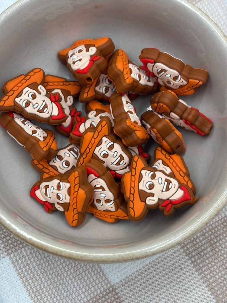Silicone Focal Bead | Toy story 514 woody head