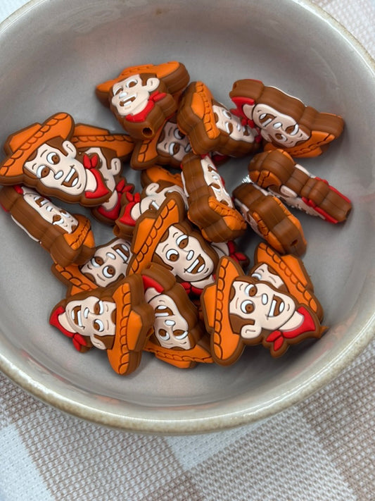 Silicone Focal Bead | Toy story 514 woody head