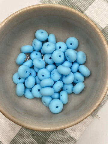 14mm silicone abacus | Lake Blue | 16