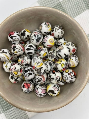 Silicone bead |  15mm | 395 Mickey