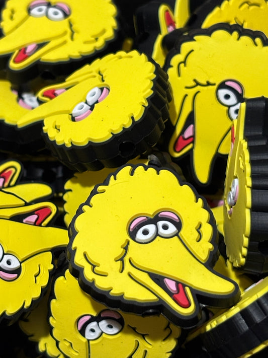 Silicone Focal Bead | 400 | Big Bird Sesame Street