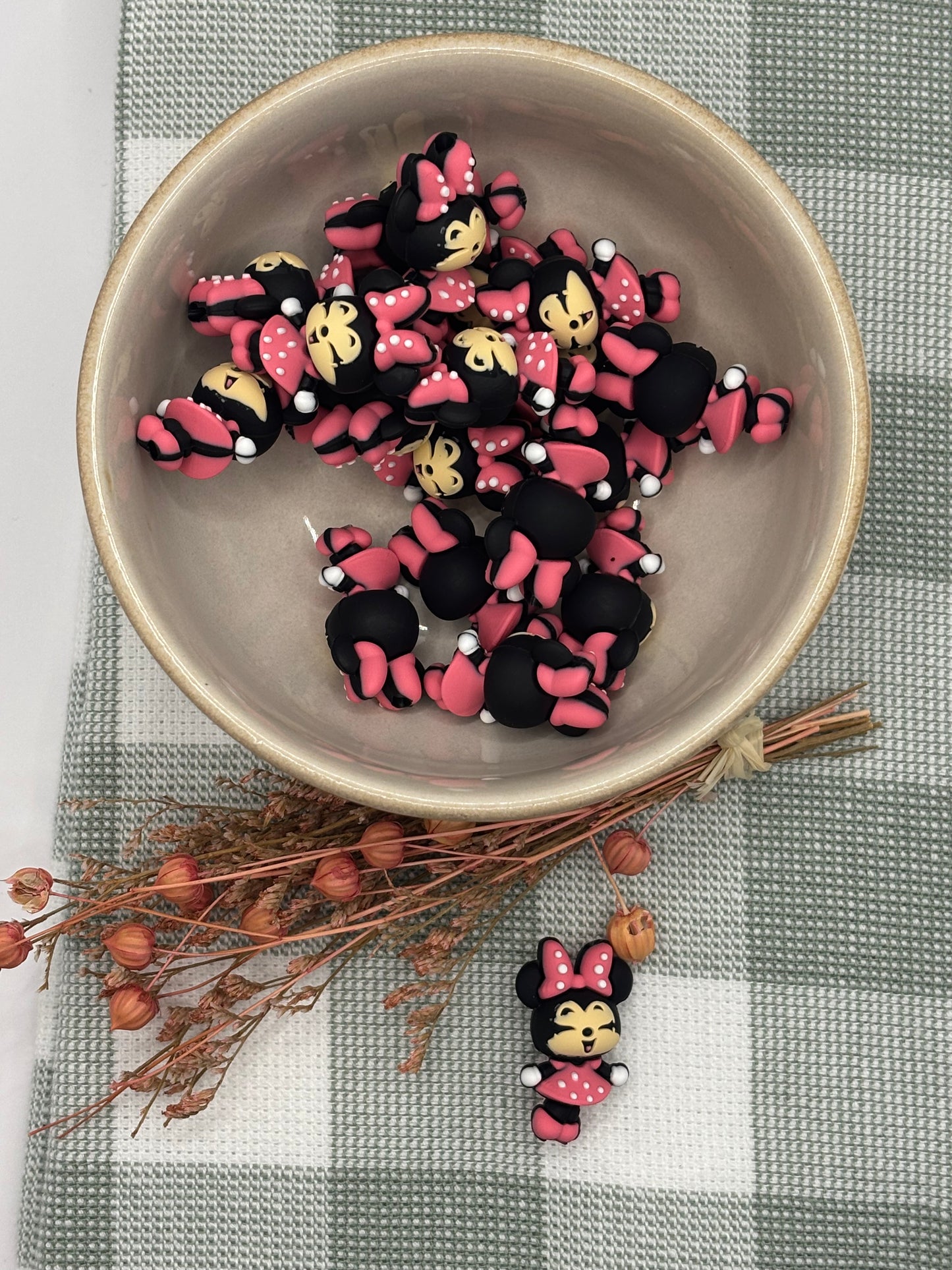 3D Silicone Focal Bead | 348 | Minnie Mouse