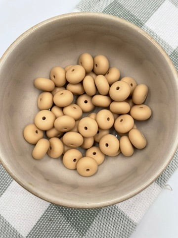 14mm silicone abacus | Light Brown | 36