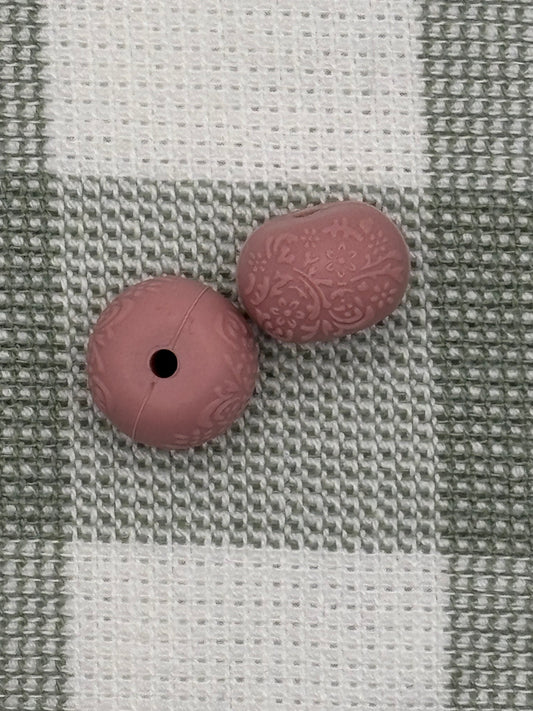 Beads F051 | 14mm silicone abacus | Rouge