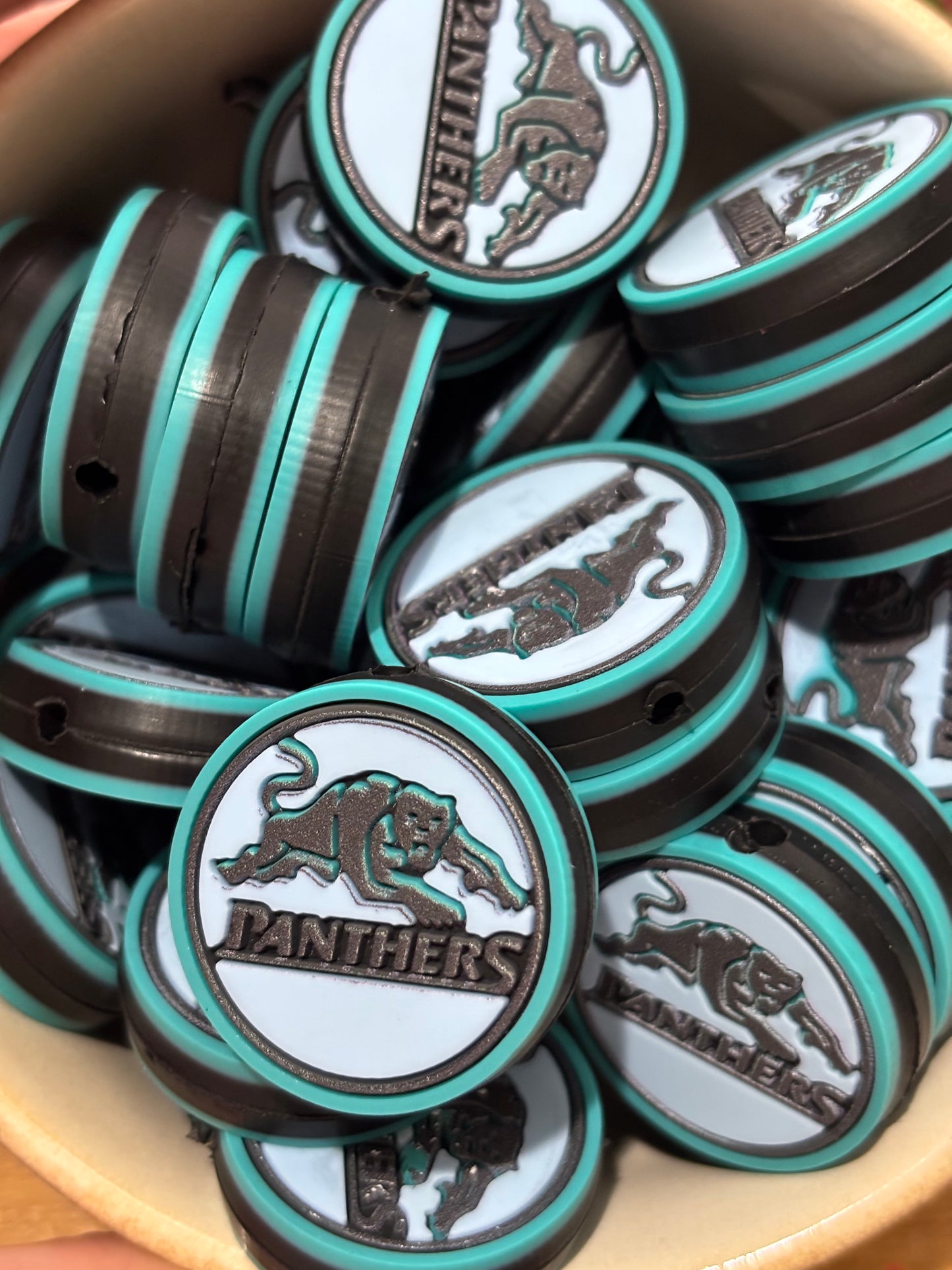 NRL | Silicone Focal Bead | Panthers