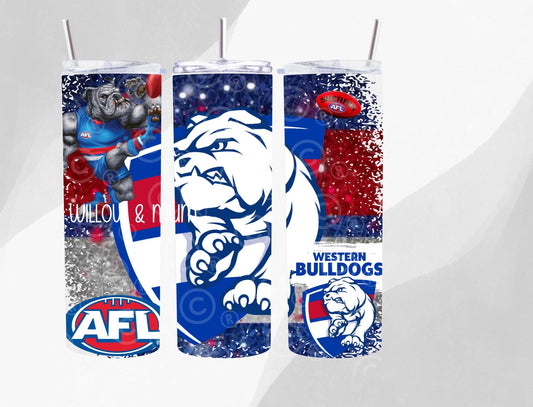 Australian Football League  (AFL)  |  Bulldogs | sublimation | 20oz Tumbler straight | UV DTF file | Png digital download