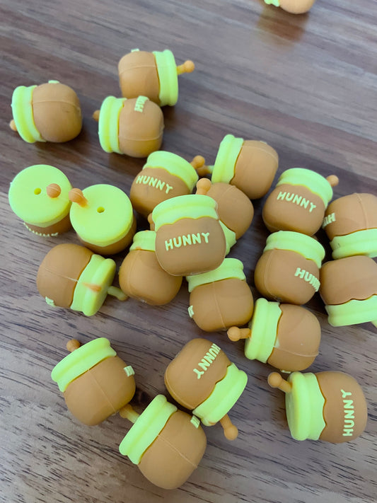 3D Silicone Focal Bead - 14 Honey Pot