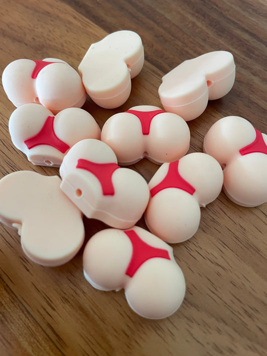 3D Silicone Focal Bead - 147 Booty