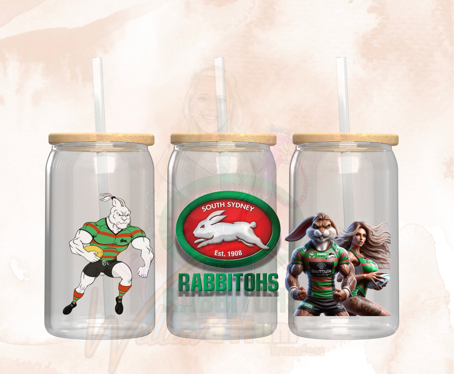 2025 |UV DTF 16OZ WRAP - Sports NRL - Rabbitohs