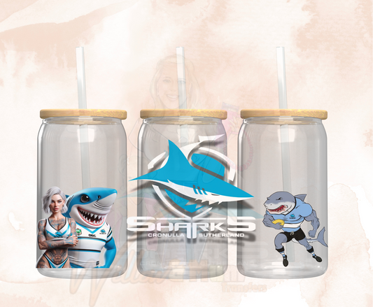 2025 |UV DTF 16OZ WRAP - Sports NRL - Sharks